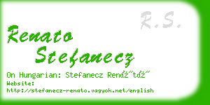 renato stefanecz business card